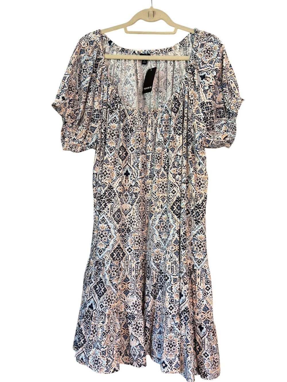 Torrid NWT- Size 2X Short Sleeve Midi Dress